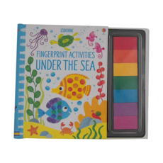 USBORNE KOREA 手指印繪畫書,海底世界,附彩色印台, 1本