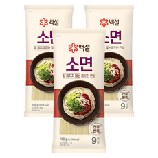 백설 소면, 900g, 3개
