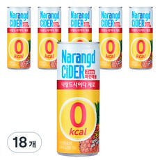 나랑드사이다 제로 파인애플, 245ml, 18개