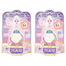 캐치티니핑 슈팅스타 깡총핑 피규어, 2개 혼합색상, 2개