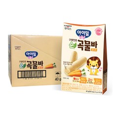 일동후디스 아이밀냠냠 구워만든 순곡물바, 당근, 6개