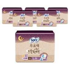 쏘피 내몸에 순한면 내추럴컬러 슈퍼롱 생리대, 오버나이트 이상, 10개입, 6개