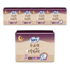 쏘피 내몸에 순한면 내추럴컬러 슈퍼롱 생리대, 오버나이트 이상, 10개입, 5개