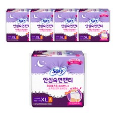 쏘피 안심숙면팬티 특대형, XL/팬티형, 4개입, 5개