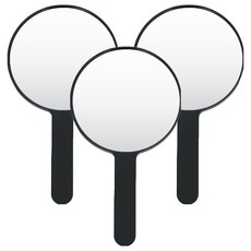 생활공식 원형 손거울, 블랙, 3개