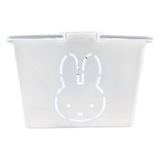 Miffy 米飛兔 塑膠手提籃, 適用年齡：6歲以上, 17.4 x 25.9 x 18.6cm, 白色, 1個