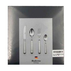 Buderus 316不鏽鋼餐具4件組 - 食品接觸用, 精緻細琢, 溫潤手感, 1組