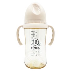 Simba 小獅王辛巴 蘊蜜鉑金PPSU寬口吸管把手防脹氣奶瓶 3個月以上, 杏茶, 270ml, 1個