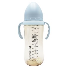 Simba 小獅王辛巴 蘊蜜鉑金PPSU寬口吸管把手防脹氣奶瓶 3個月以上, 晨藍, 360ml, 1個