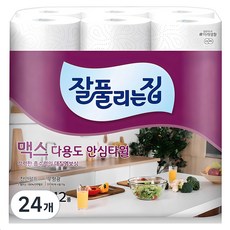 잘풀리는집 맥스 다용도 천연펄프 롤키친타올, 250매, 24개