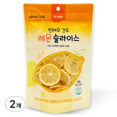 천해무 건조 레몬 슬라이스, 2개, 40g
