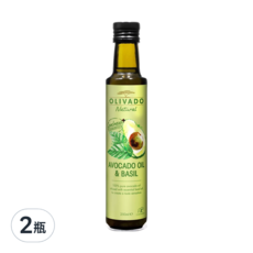 OLIVADO 羅勒烹調酪梨油, 100%純酪梨油與羅勒精油, 250ml, 2瓶