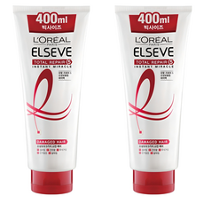 로레알파리 토탈 리페어5 인스턴트 미라클 헤어팩, 400ml, 2개