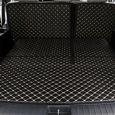카이만 퀄팅 레더 자동차 트렁크매트 7인승 파워폴딩 유 블랙, 현대, 현대 팰리세이드
