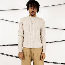 남자꽈배기니트