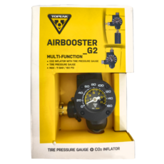 TOPEAK AIRBOOSTER CO2充氣嘴 + 胎壓錶 TAB-G2 Set, 美法兩用 汽車機車適用, 1組