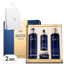 닥터지 블랙 스네일 프레스티지 토너 + 에멀전 + 앰플 + 크림 15ml+쇼핑백 세트, 2세트