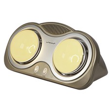 유니맥스 눈부심방지 욕실 램프 전기히터 2구, UMH-7522BS, 혼합색상