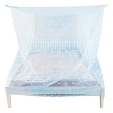 C.G.&C. S.M.C. 凱蕾絲帝 台灣製造堅固耐用針織蚊帳3尺, 3尺(90 x 180 x 180cm), 粉藍色