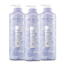 엘라스틴 솔트 브리즈 핑크솔트 스케일링 샴푸, 3개, 700ml