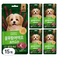 풀무원아미오 자연담은 간식 칠면조 육포, 칠면조육포맛, 15개, 50g - 풀무원아미오간식