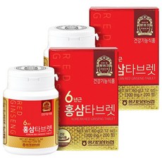 Korean Red Ginseng 六年根紅蔘錠, 2罐, 200顆
