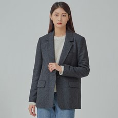 미쏘 여성용 패턴 일자핏 싱글 자켓