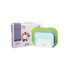 도블레 칼집나지 않는 도마 블루그린 세트, 1세트, 민트 소 +  블루그레이 중 +  연두 대 + 거치대 +