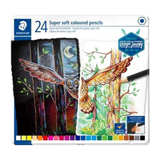 STAEDTLER 施德樓 軟性色鉛筆 24色 設計之旅系列, 1盒