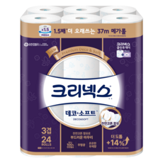 Kleenex 舒潔 三層印花捲筒衛生紙, 37m, 24捲, 1袋