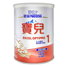 雀巢 Nestle 寶兒1號嬰兒配方奶粉, 0-12個月適用, 無添加蔗糖, 800g, 1罐