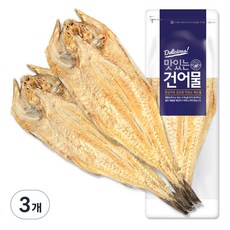 해맑은푸드 자연건조 황태포 2미, 140g, 3개
