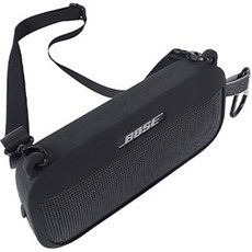 GRAYCO BOSE Soundlink FLEX 獨家矽膠外殼保險槓外殼 + 肩帶 + 登山扣套組, 黑色的