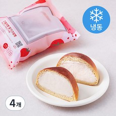 그림의빵 저당고단 딸기크림빵 (냉동), 120g, 4개