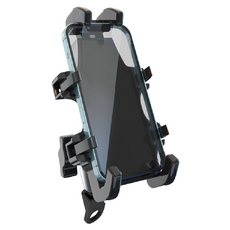 KTnet 廣鐸 ST62 八爪鋁合金 機車後照鏡支架, 360度旋轉，適用於寬6-8.5cm，高12.5-18.5cm手機, KTPSMAC-062Y, 黑色