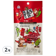 삼육오점이사 해표 365 24 더 매운 육포, 30g, 2개