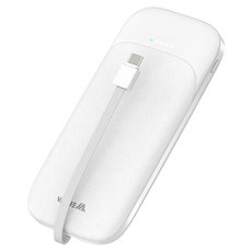 밸류엠 슬림핏 22.5W 고속충전 PD C타입 케이블 일체형 보조배터리 10000mAh, VM-PA102PCP, 화이트