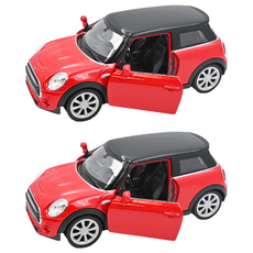 love color 樂彩森林 正版授權合金名車 MINI Hatch 迴力, 顏色隨機, 2個