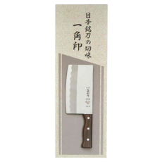 一角 中華菜刀 方型, 日本製 特殊合金鋼 刀刃長17.8cm, 全長29cm, YG-010, 1支