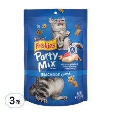 프리스키 파티믹스 멀티팩 고양이 간식 170g, 비치사이드(리얼참치 + 새우 + 게살 혼합맛), 3개