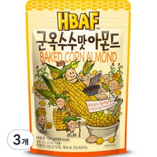 바프 군옥수수맛 아몬드, 120g, 3개