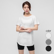 캐럿 여성용 반팔 레이어링 티셔츠