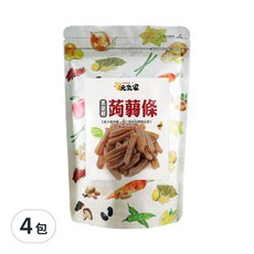 元氣家 高纖黑胡椒蒟蒻條，Q彈有嚼勁，富含膳食纖維，無膽固醇, 200g, 4包
