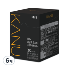 카누 마일드 로스트 스위트 아메리카노 미니 원두커피믹스, 2.9g, 30개입, 6개