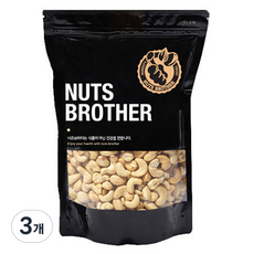너츠브라더 볶음 캐슈넛, 400g, 3개