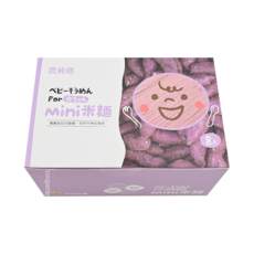 農純鄉 台灣公司貨 mini米麵 無鹽紫薯 6個月以上 8包, 320g, 1盒