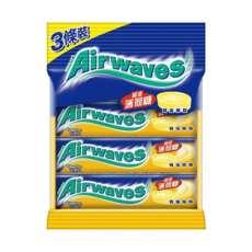 Airwaves 超涼無糖薄荷糖 蜂蜜檸檬口味 3條裝, 90g, 1袋