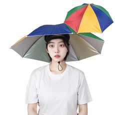 Mergeshop雨傘帽子 鑽研農業雨傘陽傘帽子 2入
