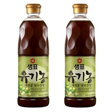 샘표 유기농 자연콩 양조간장, 860ml, 2개