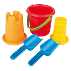 Hape 五合一沙灘玩具套組，5合1沙灘組，18個月以上, 夏日戲水, 650g, 1組
